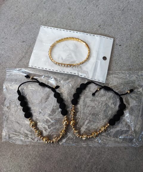 Trio de Pulseras - Cubanas Doradas