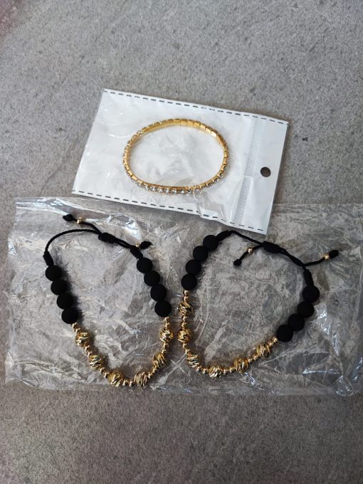 Trio de Pulseras - Cubanas Doradas