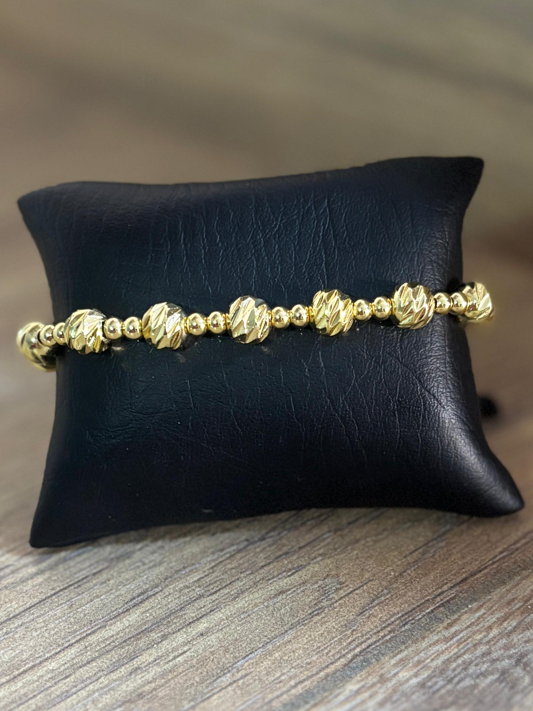 BQUILLA Pulsera Rodiana Diamantada Dorada