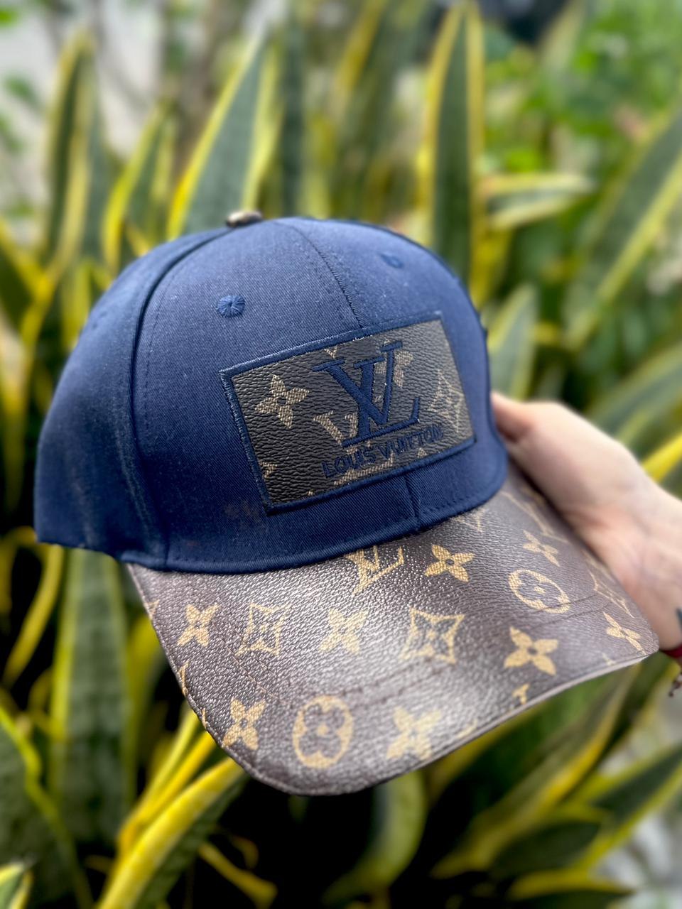 Gorra Lv Azul y Café