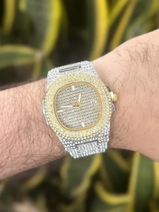 Reloj Diamantado Patek BIcolor