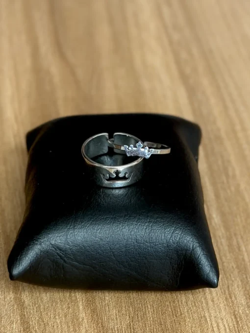 PAREJA DE ANILLOS PLATEADOS IMPERIAL