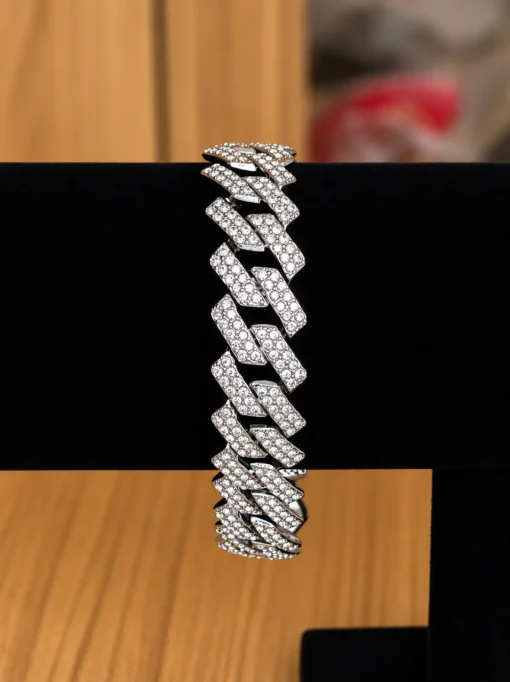 Pulsera Cubana Plateada
