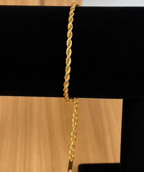 Pulsera Lazo Dorada Unisex