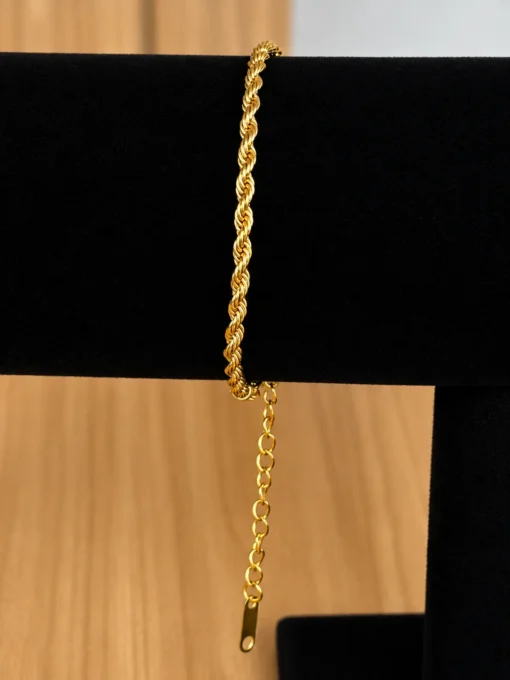 Pulsera Lazo Dorada Unisex