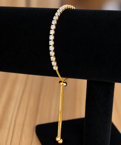 Pulsera Tenis Dorada Dama