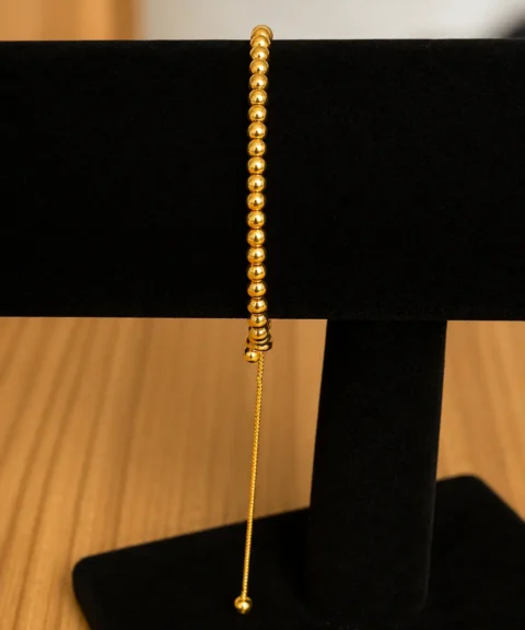 Pulsera de acero dorado balin #4 Dama