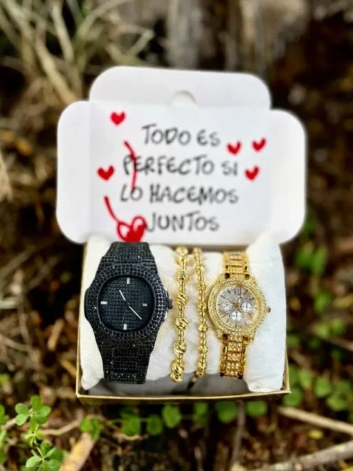 Combo Doble Cubano Black and Gold