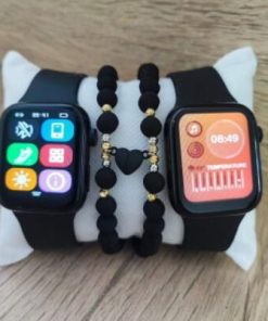 Combo Doble SmartWatch Serie 8 Negros y Pulseras Corazón