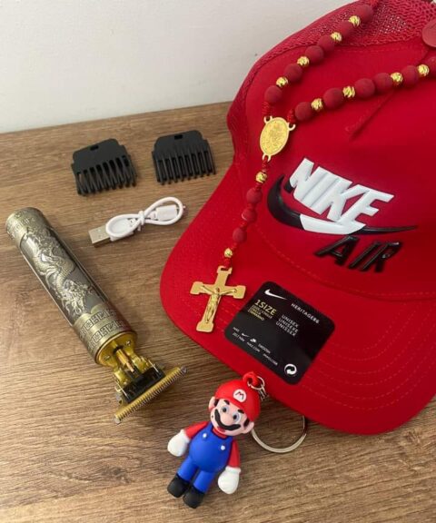 Combo Gorra Barbera Rosario Llavero