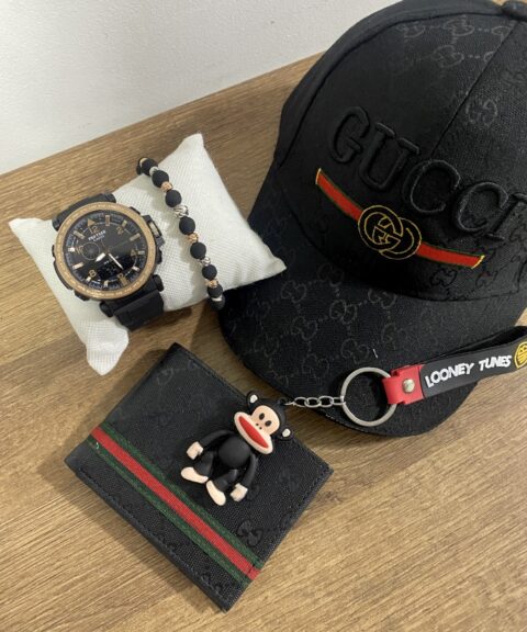 Combo Gorra Reloj Deportivo Billetera Pulsera