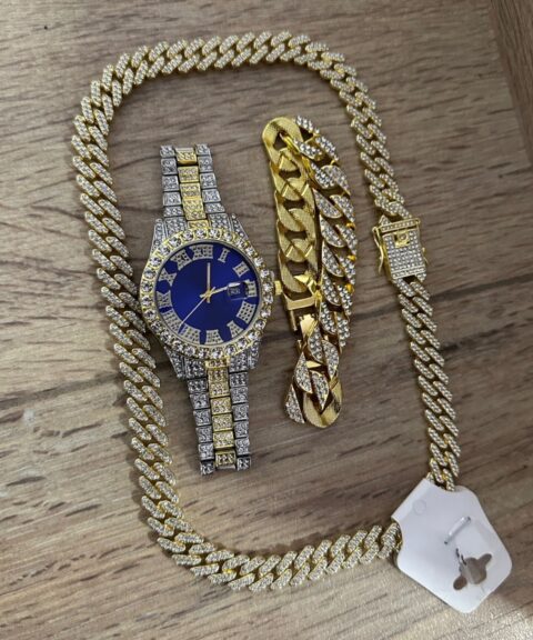 Combo Diamond Bicolor Azul + Cubana + Pulsera