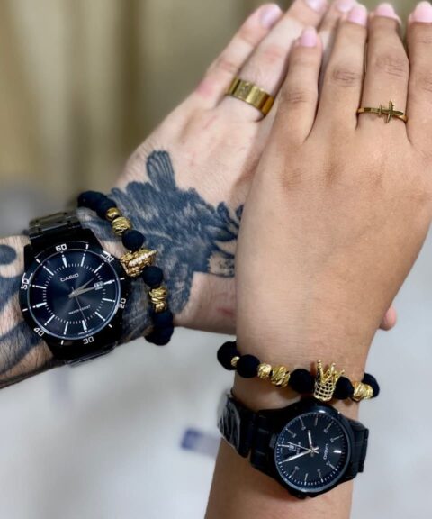 Combo Triple Casio Negro y Pareja Imperial