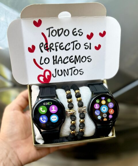 Combo Doble SmartWatch GT Negro Redondos