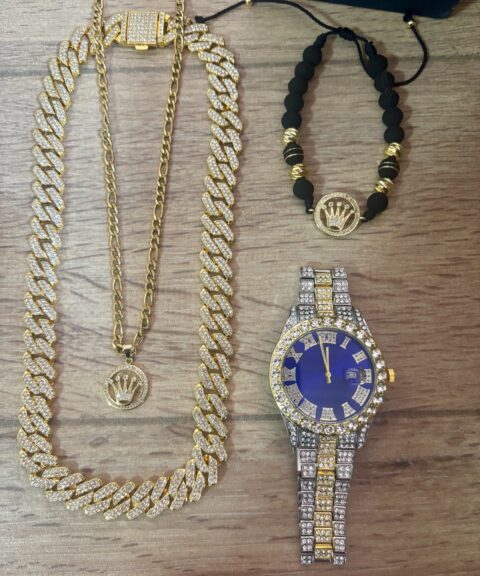 BGTA Combo Cubano Diamantado Dorado Azul