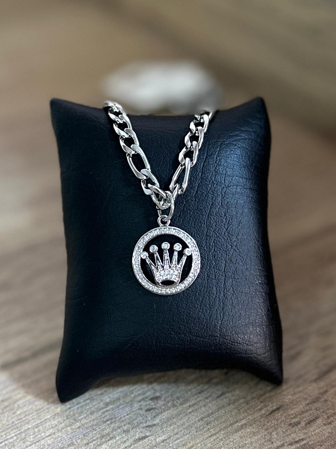 CadenaRosario Caballero – Acero Plateado ROLEX