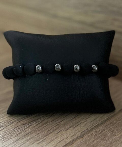 MDE Pulsera Individial Negra Acerina