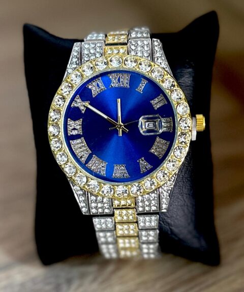 BQUILLA Reloj Caballero - Diamantado Bicolor Azul