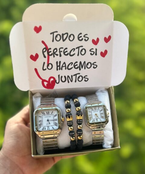 Combo Doble Cartier + Pulseras + Caja PROMO