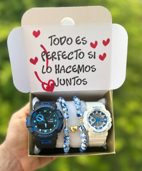 Invicta G-SHOCK detalles azules + Pulseras + Caja PROMO
