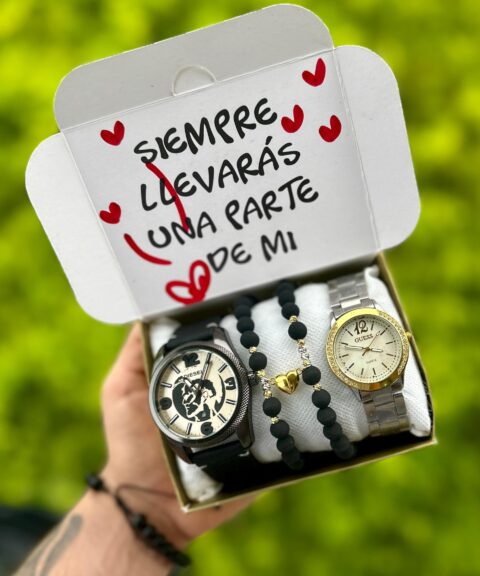 Combo Doble Diesel + Pulseras Corazón Imán + Caja PROMO