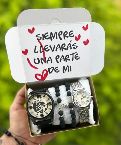 Combo Doble Diesel + Pulseras Corazón Imán + Caja PROMO